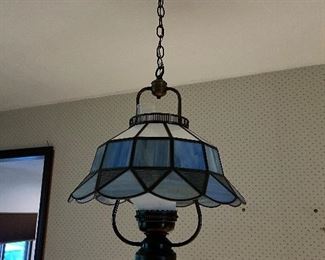 Hanging stained glass light