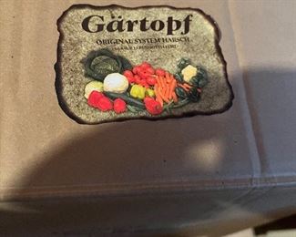 Harsch Gartopf fermenting crock; new in box