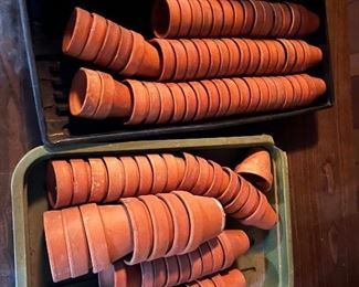 mini clay terra cotta pots (great for herbs)