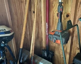 weed wacker & misc. yard tools