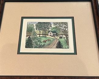 Listed Artist Susan Hunt-Wulkowicz (American 20th Century) Signed and Numbered Engraving 
