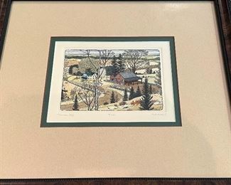 Listed Artist Susan Hunt-Wulkowicz (American 20th Century) Signed and Numbered Engraving 