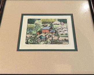 Listed Artist Susan Hunt-Wulkowicz (American 20th Century) Signed and Numbered Engraving 