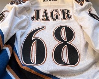 Vintage Washington Capitals Jaromir Jagr CCM White Screaming Eagle Jersey 
