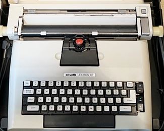 Vintage Olivetti Lexicon 82 Electric Typewriter with Case and Manual 
