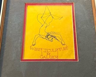 Calder “Wire Sculpture” Lithograph Print