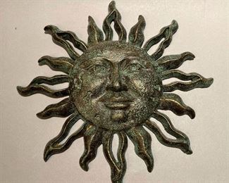 Mid Century Modern Pepe Mendoza Style Forced Patina Metal Sun