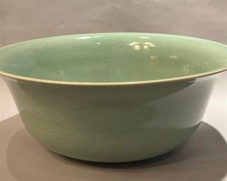 Large Celadon Crackled Bowl 