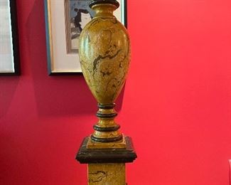 Pair of Faux Marble Maitland Smith Style Table Lamps 