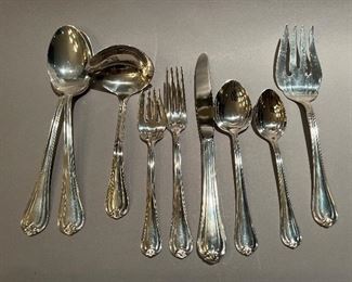 Sterling Silver Reed & Barton Service for 12 “Woodwind” plus Additional Serving Pieces 