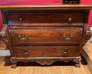 French Provençal Style Walnut Three Drawer Chest 