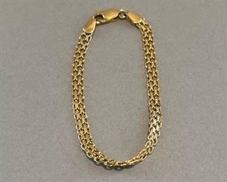 14K Gold Bracelet, Made in Italy, approx 6 1/2”