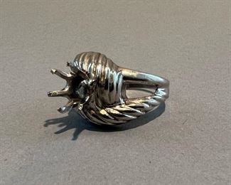 14K White Gold Ring Setting 