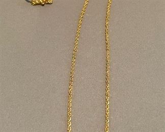 14K Gold Necklace, approx 20”