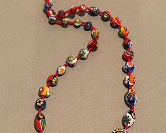 Millefiori Glass Necklace 