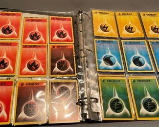 Binder Filled with Pokémon Energy Cards 
