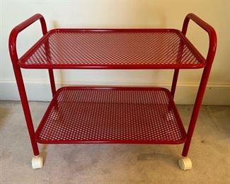 Vintage Memphis Milano Style Emu Rolling Cart