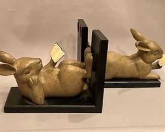Vintage San Pacific International (SPI) Reading Bunnies Bookends