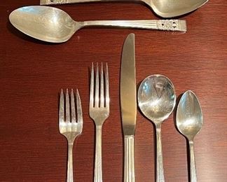 Vintage Coronation Community Plate Silverware Service for 12 plus Serving Pieces 