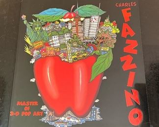 Vintage Charles Fazzino Signed Art Book with Sketch Master of 3-D Pop Art