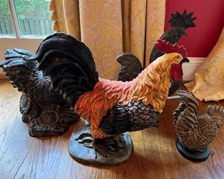 Collection of Decorative Roosters 