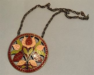 Vintage Enamel Necklace by Lee Bernay Designs