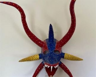 Folk Art Mexican Style Paper Mache Mask