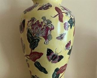 Hand Painted Chinese Style Vase, two available 
