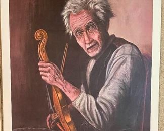 2 Art Prints by Floyd Hammers Kentucky Fiddler and The Clock Maker