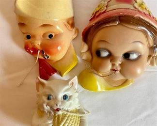 3 Antique String Holders