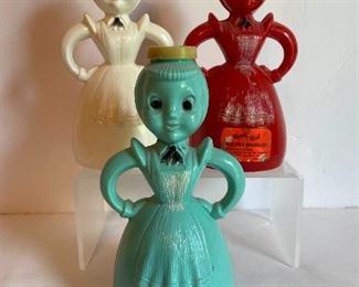 3 Vintage Merry Maid Clothes Laundry Sprinkler Bottles