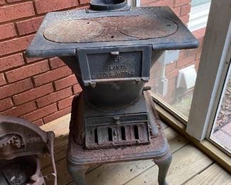Atlanta Stove Works Parlor Stove and Antique Cast Iron Sausage Stuffer