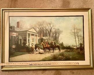 Framed Print by AW Thompson Departing Guests