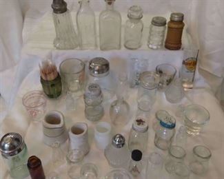 Large Lot of Glass Bottles and Others