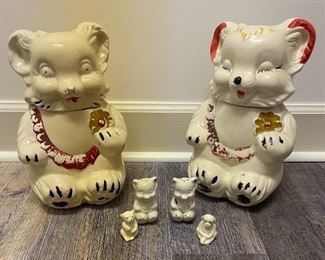 Royal Ware Bear with Bib Cookie Jars