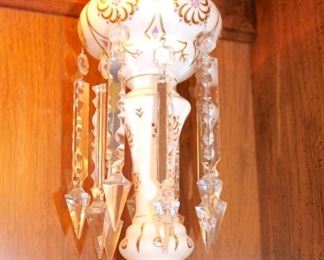 Victorian Glass Mantle Luster, Lustre
