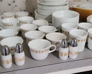 Corelle Butterfly Gold dish set