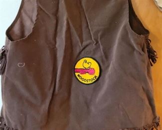 Woodstock patch - vintage fringed vest 