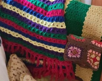 Crocheted throws 