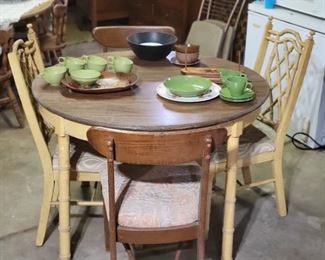 Faux Bamboo style dining table 
