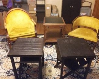Vintage Chairs and magazine tables