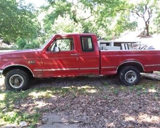 Ford red F-150 Pickup Truck with extended cab As Is