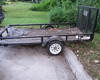 Flatbed single axle trailer