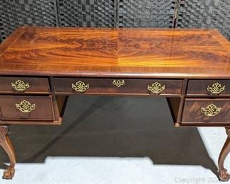 Exquisite Chippendale Style Executive Desk