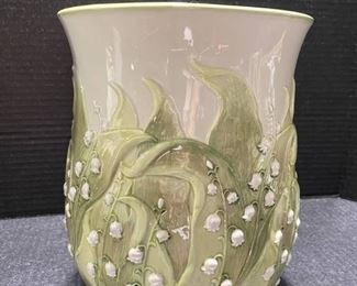 Green Floral Vase Planter