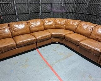 Large 4 Piece Leather Sectional