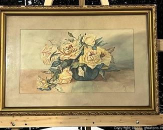 Signed and Dated 1914 Framed Art by EFK