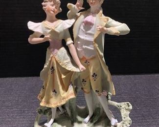 Vintage Porcelain Bisque Victorian Figurine