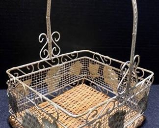 Vintage Wire Leaf and Berry Basket