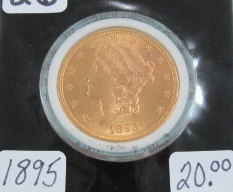 1895 Gold $20.00 Coin